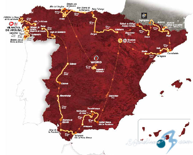 Recorrido de la Vuelta a España 2013