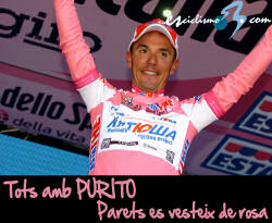 Giro de Italia: "Todos con Purito. Parets se viste de rosa"