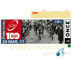 Presentado el cup�n de la ONCE conmemorativo del centenario de la Volta a Catalunya