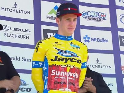 Alberto Dainese, primer maillot amarillo del Herald Sun Tour