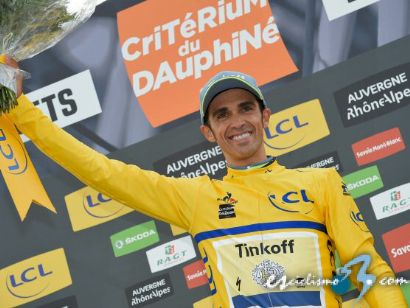 Alberto Contador lidera el Critérium del Dauphiné tras ganar la cronoescalada