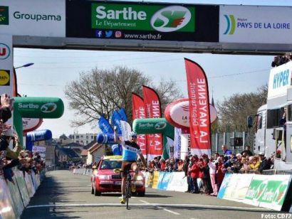 Circuito de la Sarthe: Alexis Gougeard, lder tras hacer buena la fuga en la tercera etapa