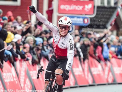 Axel Zingle, primer líder de la Arctic Race de Noruega 2022
