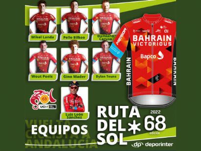 Mikel Landa, líder del Bahrain-Victorious en la Vuelta a Andalucía