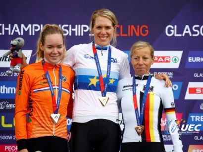 Ctos. de Europa: Ellen van Dijk se impone en la crono femenina