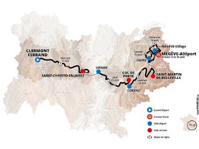 El Critérium del Dauphiné, presenta un recorrido sin crono y con la montaña como protagonista