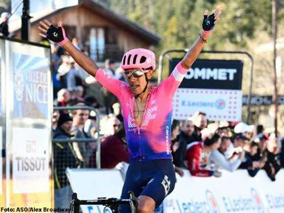 París-Niza: Daniel Felipe Martínez se impone en el Col de Turini, Egan Bernal nuevo líder