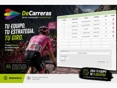 Vive el Giro de Italia de otra manera con DeCarreras Team Manager