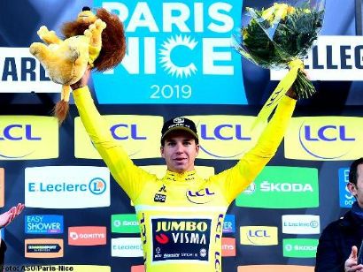 París-Niza: Groenewegen gana también la ventosa segunda etapa para seguir de amarillo