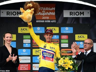 Critérium del Dauphiné: Dylan Teuns: "Espero mantener el maillot amarillo después de la crono"