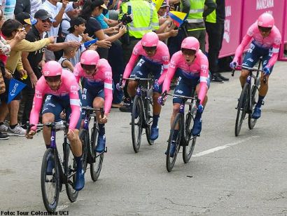Tour Colombia 2.1: Education First gana la crono por equipos, Jonathan Caicedo primer líder