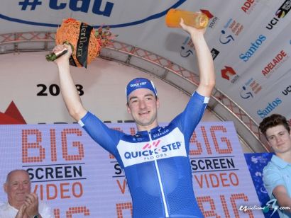 Tour Down Under: Elia Viviani se impone en la tercera etapa pero Caleb Ewan sigue líder