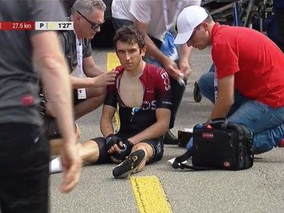 Geraint Thomas abandona el Tour de Suiza por caída