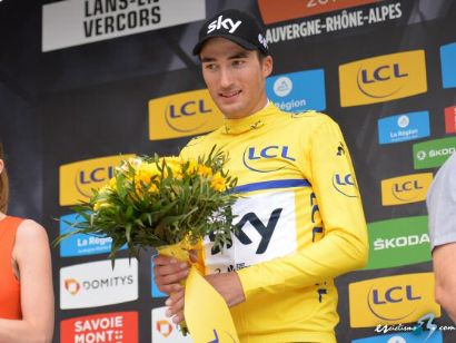 Critérium del Dauphiné: Gianni Moscon: "Es una sorpresa vestir el maillot amarillo"