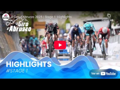 Vídeo resumen de la 1ª etapa del Giro de los Abruzos 2025