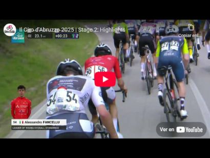 Vídeo resumen de la 2ª etapa del Giro de los Abruzos 2025