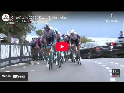 Vídeo resumen de la 3ª etapa del Giro de Italia 2025
