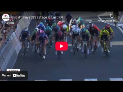 Vídeo del último kilómetro de la 4ª etapa del Giro de Italia 2025