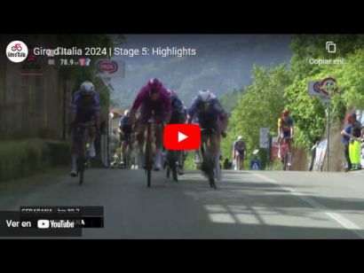 Giro de Italia 2024: Vídeo resumen de la 5ª etapa