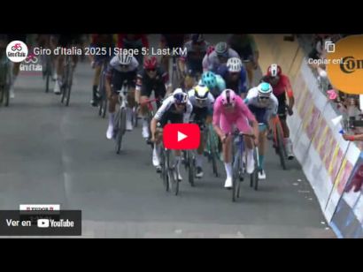 Vídeo del último kilómetro de la 5ª etapa del Giro de Italia 2025
