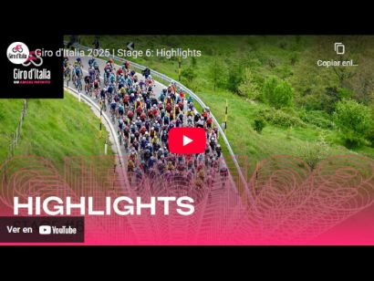 Vídeo resumen de la 6ª etapa del Giro de Italia 2025