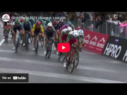 Vídeo del último kilómetro de la 6ª etapa del Giro de Italia 2025