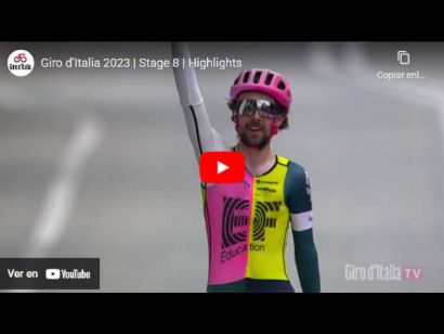Vídeo resumen de la 8ª etapa del Giro de Italia 2023