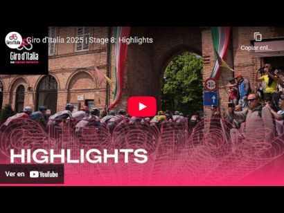Vídeo resumen de la 8ª etapa del Giro de Italia 2025