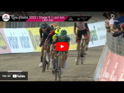 Giro de Italia 2022: Vídeo del último kilómetro de la etapa 9
