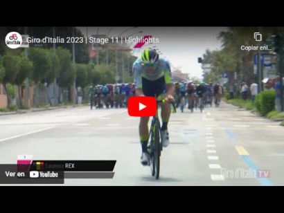 Vídeo resumen de la 11ª etapa del Giro de Italia 2023