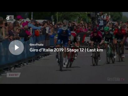 Giro de Italia 2019: Vídeo del último kilómetro de la etapa 12. Gana Cesare Benedetti