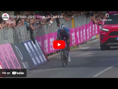 Giro de Italia 2024: Vídeo del último kilómetro de la 12ª etapa