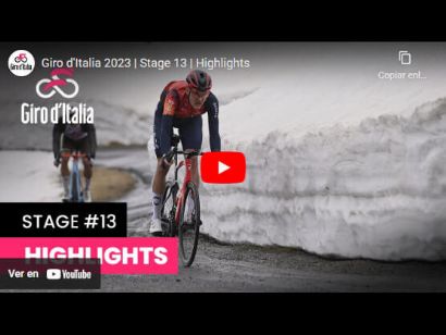 Vídeo resumen de la 13ª etapa del Giro de Italia 2023