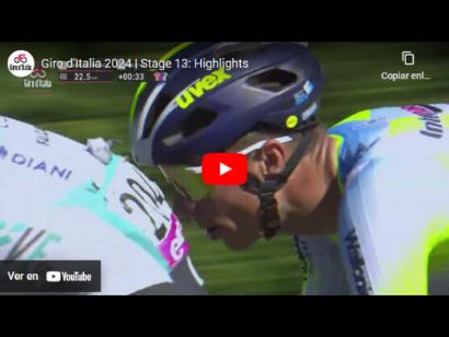 Giro de Italia 2024: Vídeo resumen de la 13ª etapa