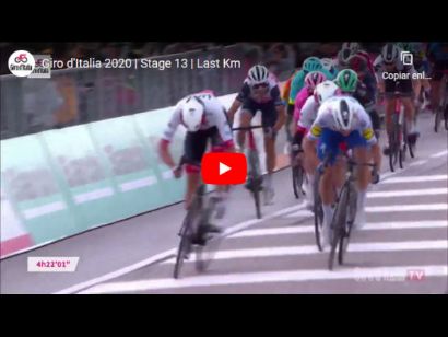 Giro de Italia 2020: Vídeo del último kilómetro de la etapa 13