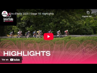 Vídeo resumen de la 14ª etapa del Giro de Italia 2025