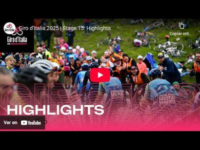 Vídeo resumen de la 15ª etapa del Giro de Italia 2025