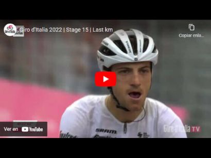 Giro de Italia 2022: Vídeo del último kilómetro de la etapa 15