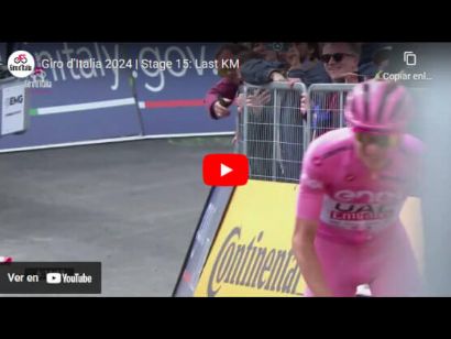 Giro de Italia 2024: Vdeo del ltimo kilmetro de la 15 etapa