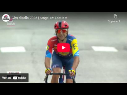 Vídeo del último kilómetro de la 15ª etapa del Giro de Italia 2025 ¡Gana Carlos Verona!