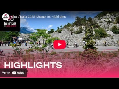 Vídeo resumen de la 16ª etapa del Giro de Italia 2025