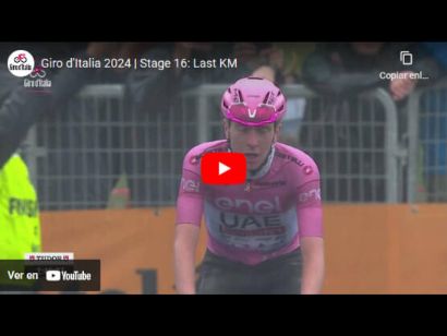 Giro de Italia 2024: Vdeo del ltimo kilmetro de la 16 etapa