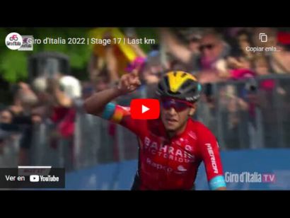 Giro de Italia 2022: Vídeo del último kilómetro de la etapa 17