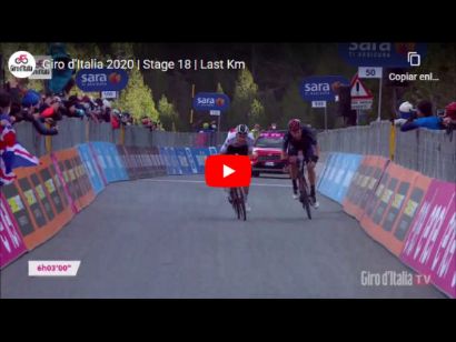 Giro de Italia 2020: Vídeo del último kilómetro de la etapa 18