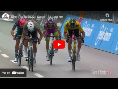 Giro de Italia 2022: Vídeo del último kilómetro de la etapa 18