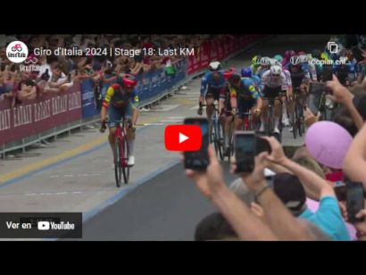 Giro de Italia 2024: Vídeo del último kilómetro de la 18ª etapa