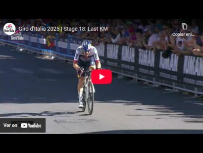 Vídeo del último kilómetro de la 18ª etapa del Giro de Italia 2025 ¡Nico Denz gana!