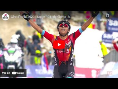 Vídeo resumen de la 19ª etapa del Giro de Italia 2023