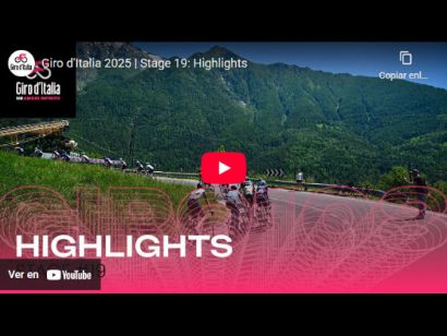 Vídeo resumen de la 19ª etapa del Giro de Italia 2025