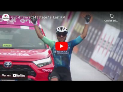 Giro de Italia 2024: Vdeo del ltimo kilmetro de la 19 etapa